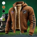 Red Wing Pride Fleece-Lined Hooded Jacket, Dynamic Training Hooded Shell HVN1446AF - brown