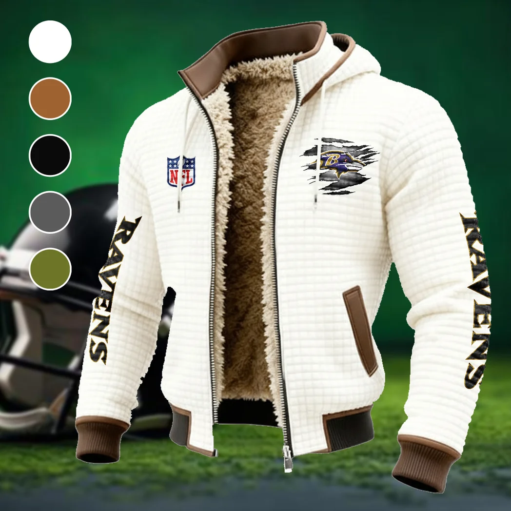 Feathered Army Fleece-Lined Hooded Jacket, Multi-Sport Winter Active Top HVN1446BR - White