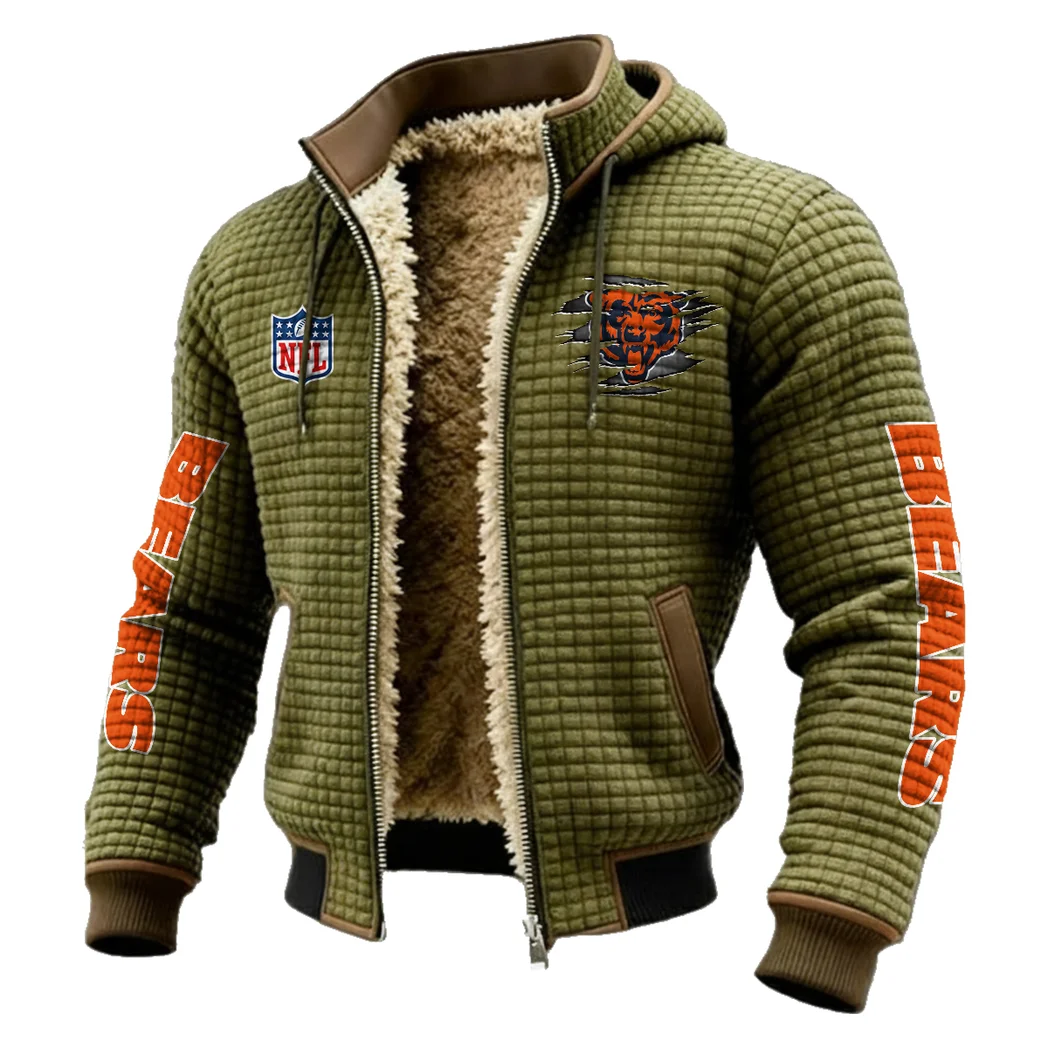 Lakefront Squad Fleece-Lined Hooded Jacket, Endurance Sport Thermal Hoody HVN1446CB - Green - Image 2