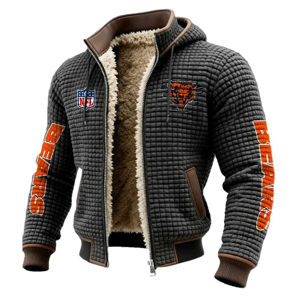 Lakefront Squad Fleece-Lined Hooded Jacket, Endurance Sport Thermal Hoody HVN1446CB - Grey - Image 2