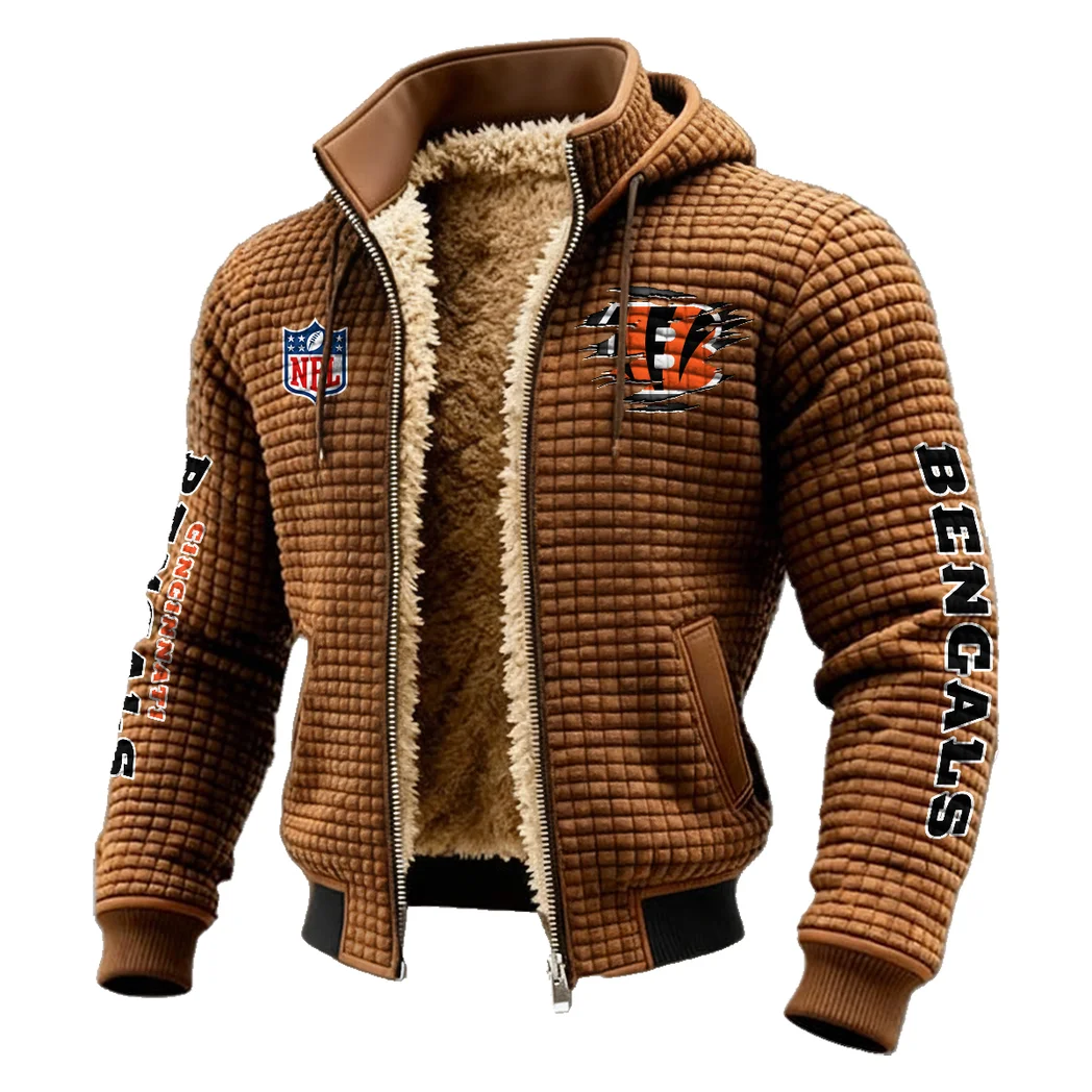 Tiger Crew Fleece-Lined Hooded Jacket, All-Mountain Hooded Fleece HVN1446CI - brown - Image 2