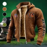 Tiger Crew Fleece-Lined Hooded Jacket, All-Mountain Hooded Fleece HVN1446CI - brown