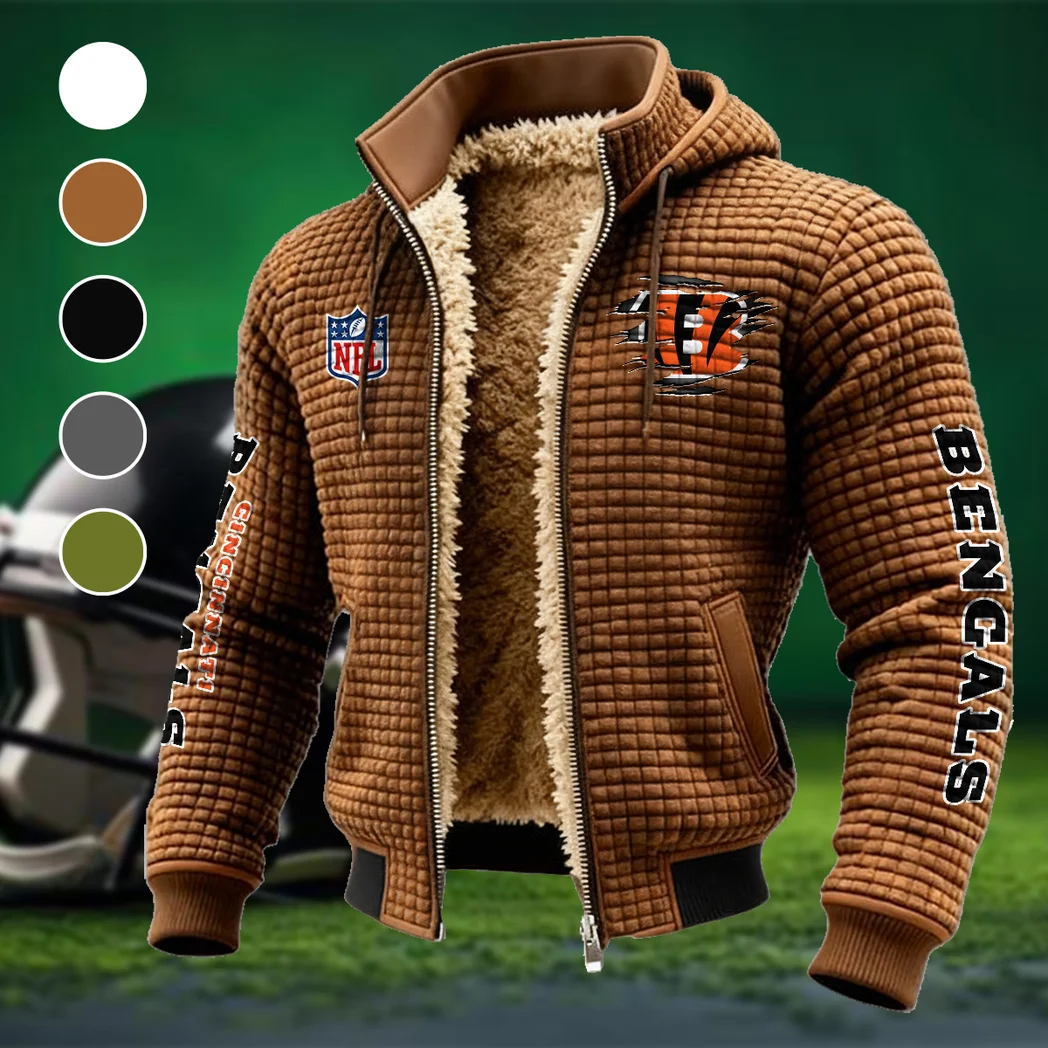 Tiger Crew Fleece-Lined Hooded Jacket, All-Mountain Hooded Fleece HVN1446CI - brown