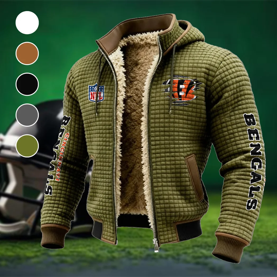 Tiger Crew Fleece-Lined Hooded Jacket, All-Mountain Hooded Fleece HVN1446CI - Green