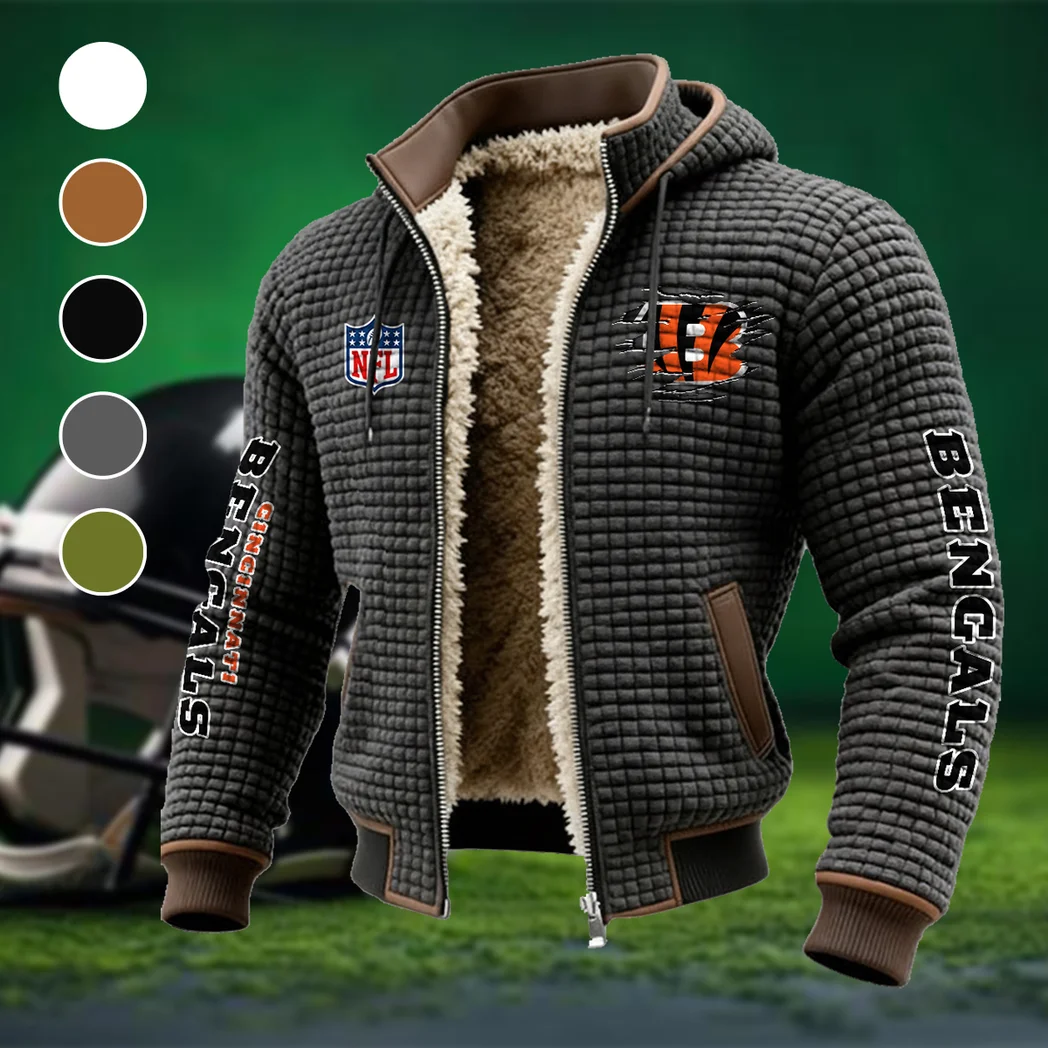 Tiger Crew Fleece-Lined Hooded Jacket, All-Mountain Hooded Fleece HVN1446CI - Grey