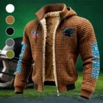 Victory Paws Fleece-Lined Hooded Jacket, Cross-Training Winter Layer HVN1446CP - brown