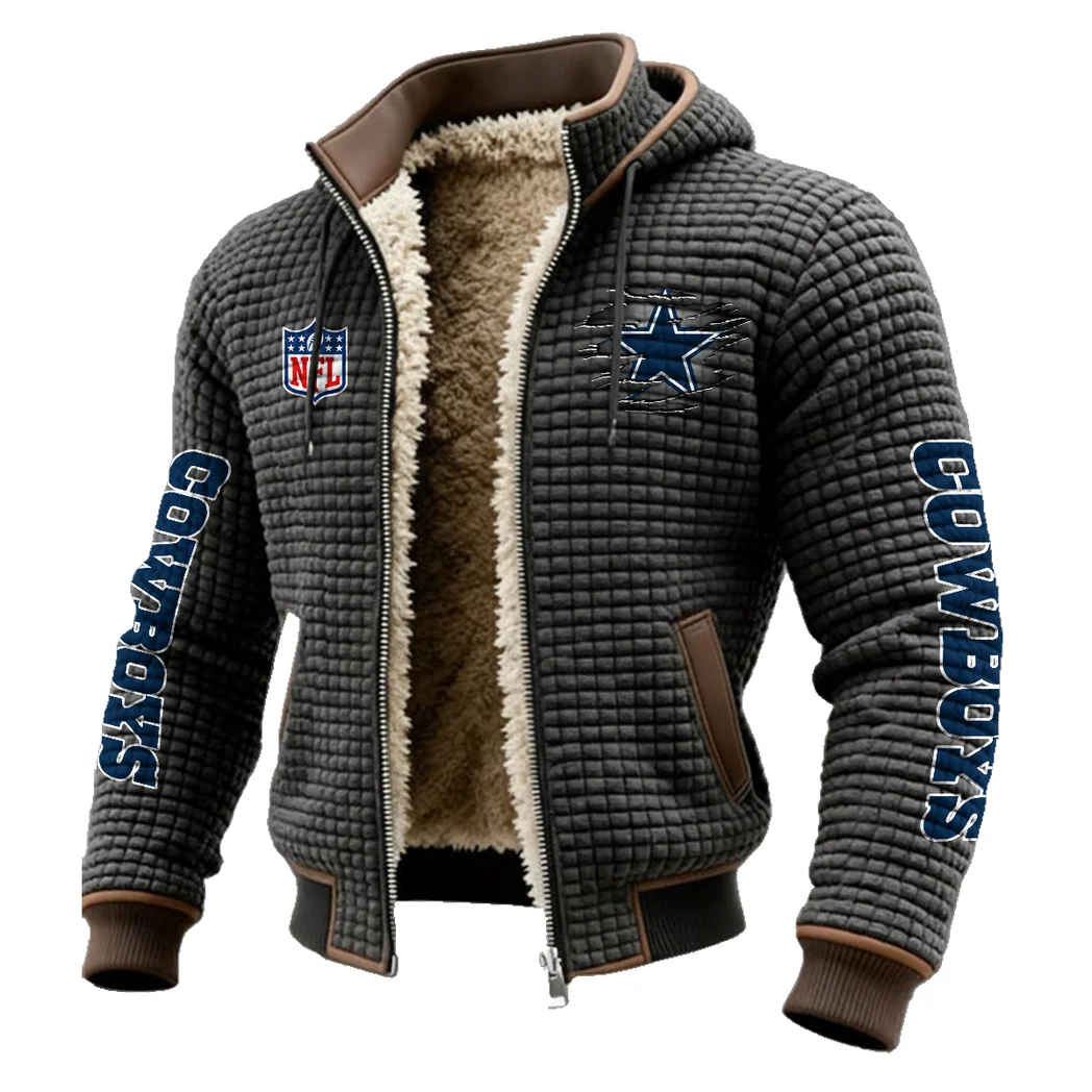 Silver Spurs Fleece-Lined Hooded Jacket, Rapid-Dry Fleece-Lined Hoody HVN1446DC - Grey - Image 2