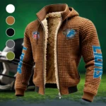 Match Day Prowlers Fleece-Lined Hooded Jacket, Elite Athlete Winter Jacket HVN1446DL - brown