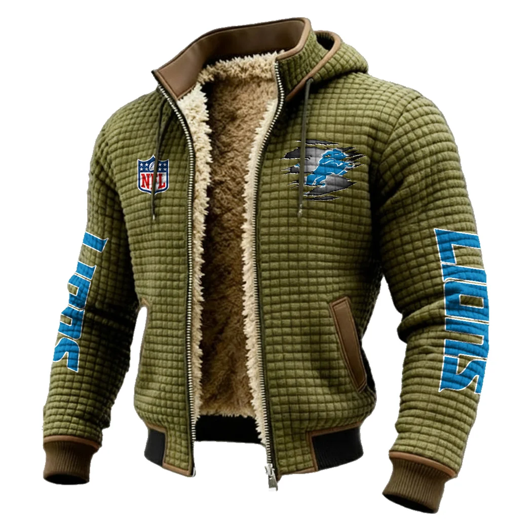 Match Day Prowlers Fleece-Lined Hooded Jacket, Elite Athlete Winter Jacket HVN1446DL - Green - Image 2