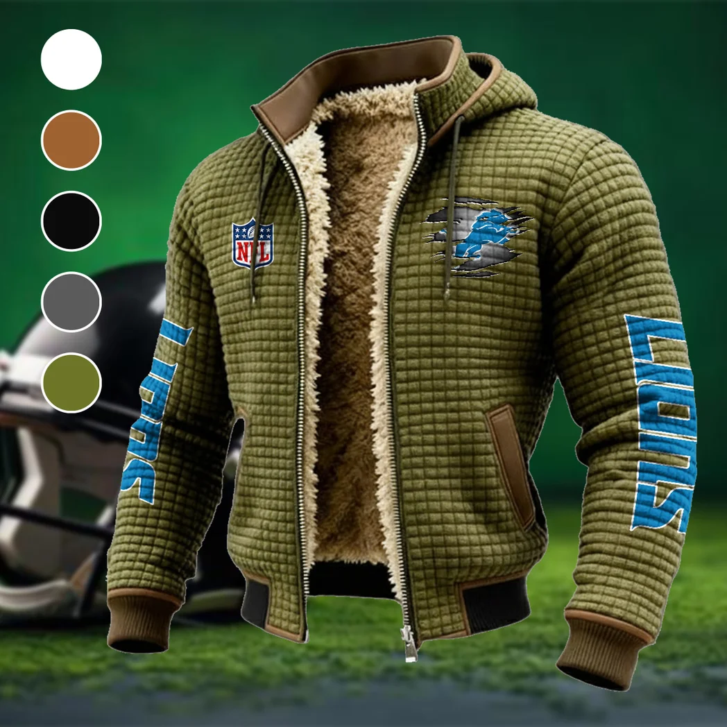 Match Day Prowlers Fleece-Lined Hooded Jacket, Elite Athlete Winter Jacket HVN1446DL - Green