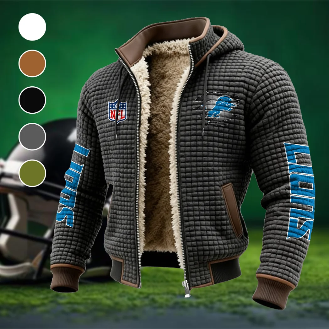 Match Day Prowlers Fleece-Lined Hooded Jacket, Elite Athlete Winter Jacket HVN1446DL - Grey
