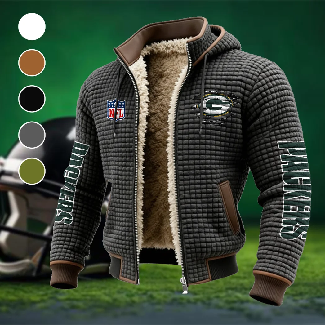 Game Day Squad Fleece-Lined Hooded Jacket, Weather-Shield Fleece Hoody HVN1446GP - Grey