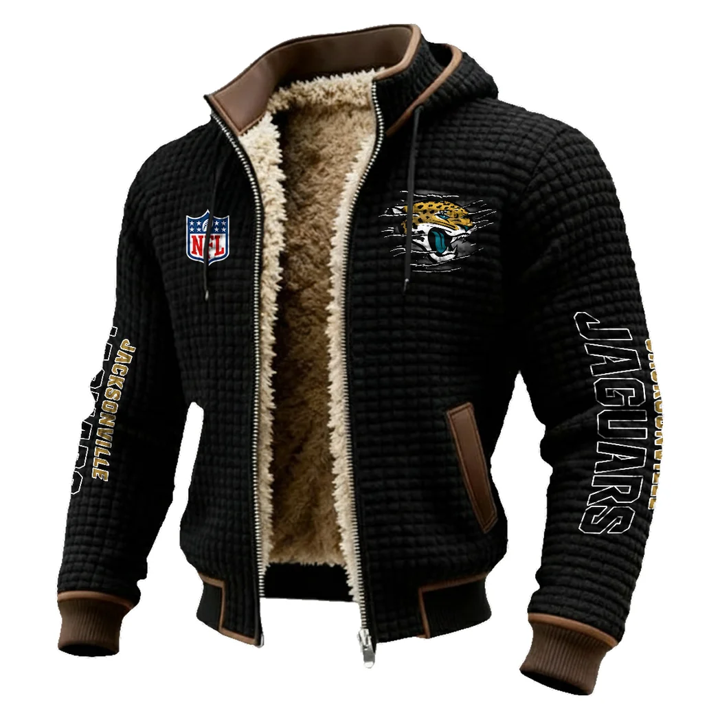 Fan Feline Squad Fleece-Lined Hooded Jacket, Arctic Protection Hooded Zip HVN1446JJ - Black - Image 2