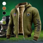 Fan Feline Squad Fleece-Lined Hooded Jacket, Arctic Protection Hooded Zip HVN1446JJ - Green