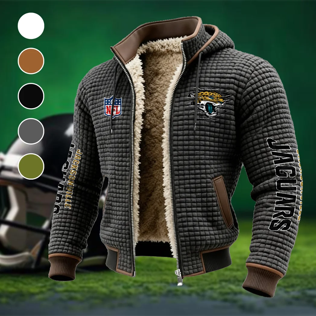 Fan Feline Squad Fleece-Lined Hooded Jacket, Arctic Protection Hooded Zip HVN1446JJ - Grey