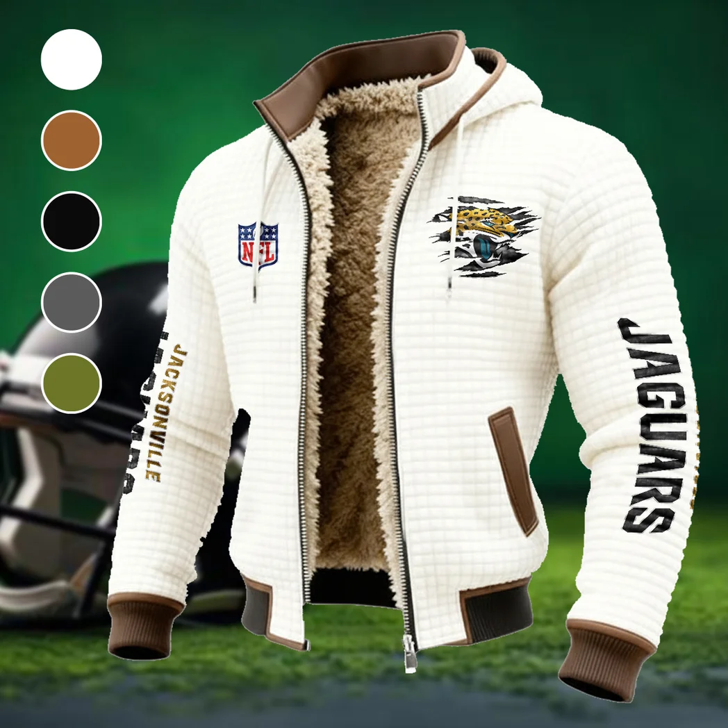 Fan Feline Squad Fleece-Lined Hooded Jacket, Arctic Protection Hooded Zip HVN1446JJ - White