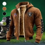 Black Pride Fleece-Lined Hooded Jacket, Deep Winter Insulated Hoody HVN1446LV - brown