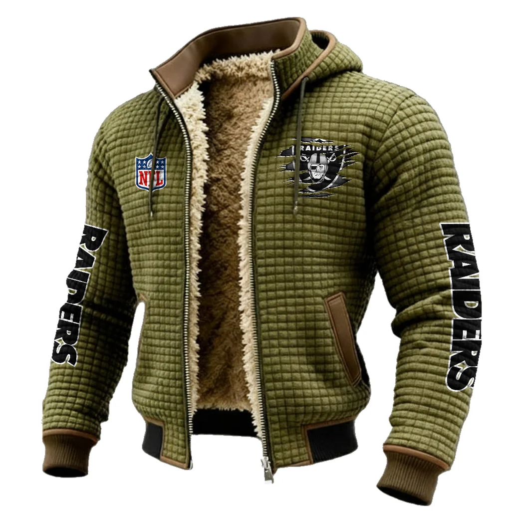 Black Pride Fleece-Lined Hooded Jacket, Deep Winter Insulated Hoody HVN1446LV - Green - Image 2