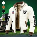 Black Pride Fleece-Lined Hooded Jacket, Deep Winter Insulated Hoody HVN1446LV - White
