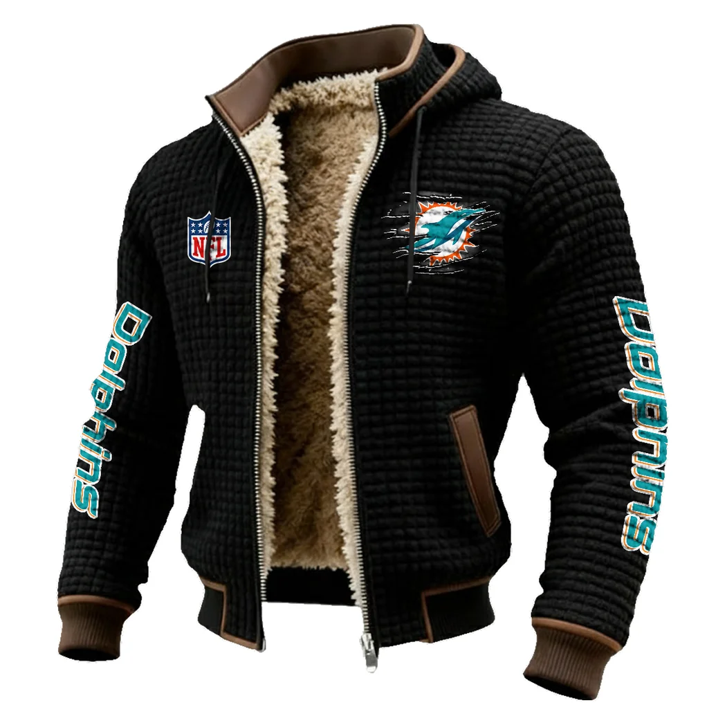 Midnight Saints Fleece-Lined Hooded Jacket, Cold-Snap Defense Jacket HVN1446MD - Black - Image 2