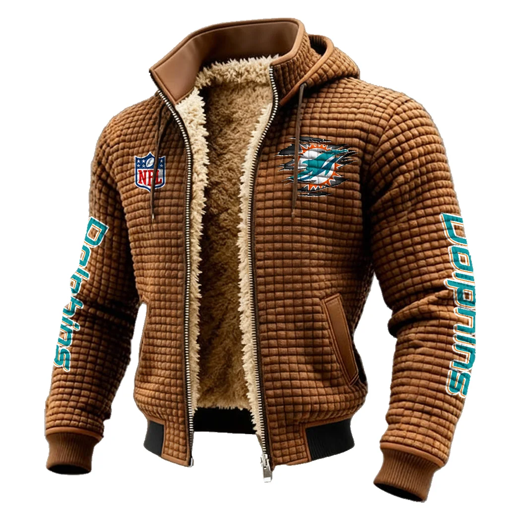Midnight Saints Fleece-Lined Hooded Jacket, Cold-Snap Defense Jacket HVN1446MD - brown - Image 2