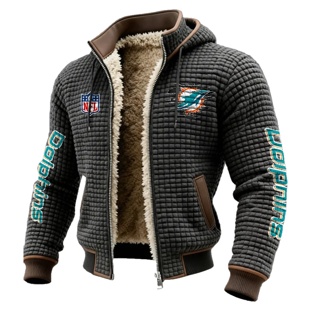Midnight Saints Fleece-Lined Hooded Jacket, Cold-Snap Defense Jacket HVN1446MD - Grey - Image 2