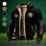 Match Day Raiders Fleece-Lined Hooded Jacket, Rugged Terrain Fleece Hoody HVN1446MV - Black