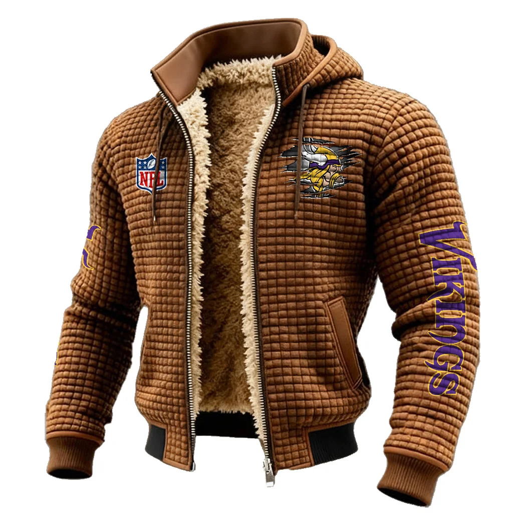 Match Day Raiders Fleece-Lined Hooded Jacket, Rugged Terrain Fleece Hoody HVN1446MV - brown - Image 2
