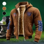 Empire Fans Fleece-Lined Hooded Jacket, Ultra-Soft Plush Lined Jacket HVN1446NG - brown