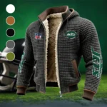 Football Jet Crew Fleece-Lined Hooded Jacket, Thermal Core Fleece Jacket HVN1446NJ - Grey