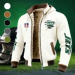 Football Jet Crew Fleece-Lined Hooded Jacket, Thermal Core Fleece Jacket HVN1446NJ - White