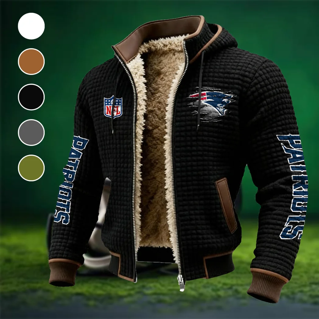 Hub Squad Fleece-Lined Hooded Jacket, Heavyweight Cozy Sport Shell HVN1446NP - Black