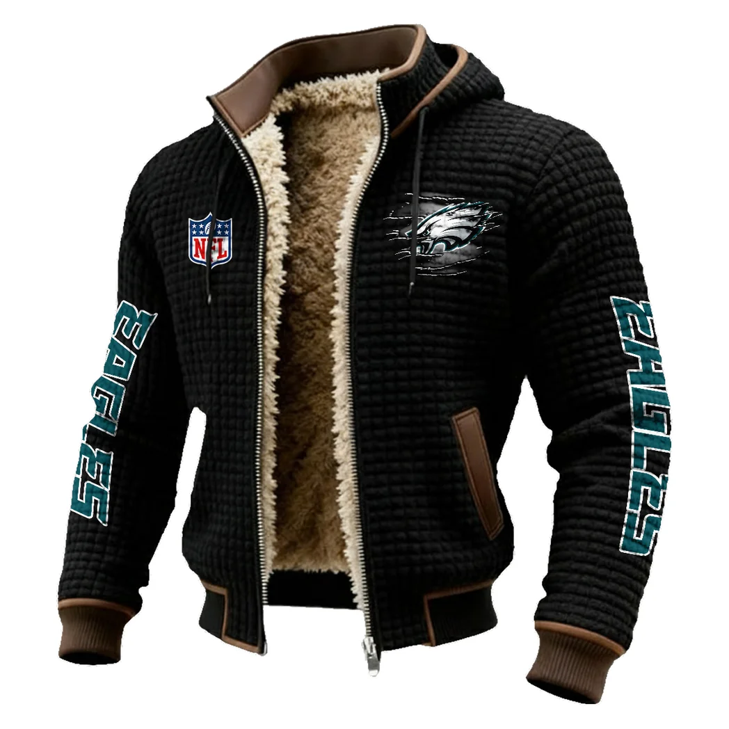 Midnight Talons Fleece-Lined Hooded Jacket, Luxe Cloud-Fleece Hooded Shell HVN1446PE - Black - Image 2