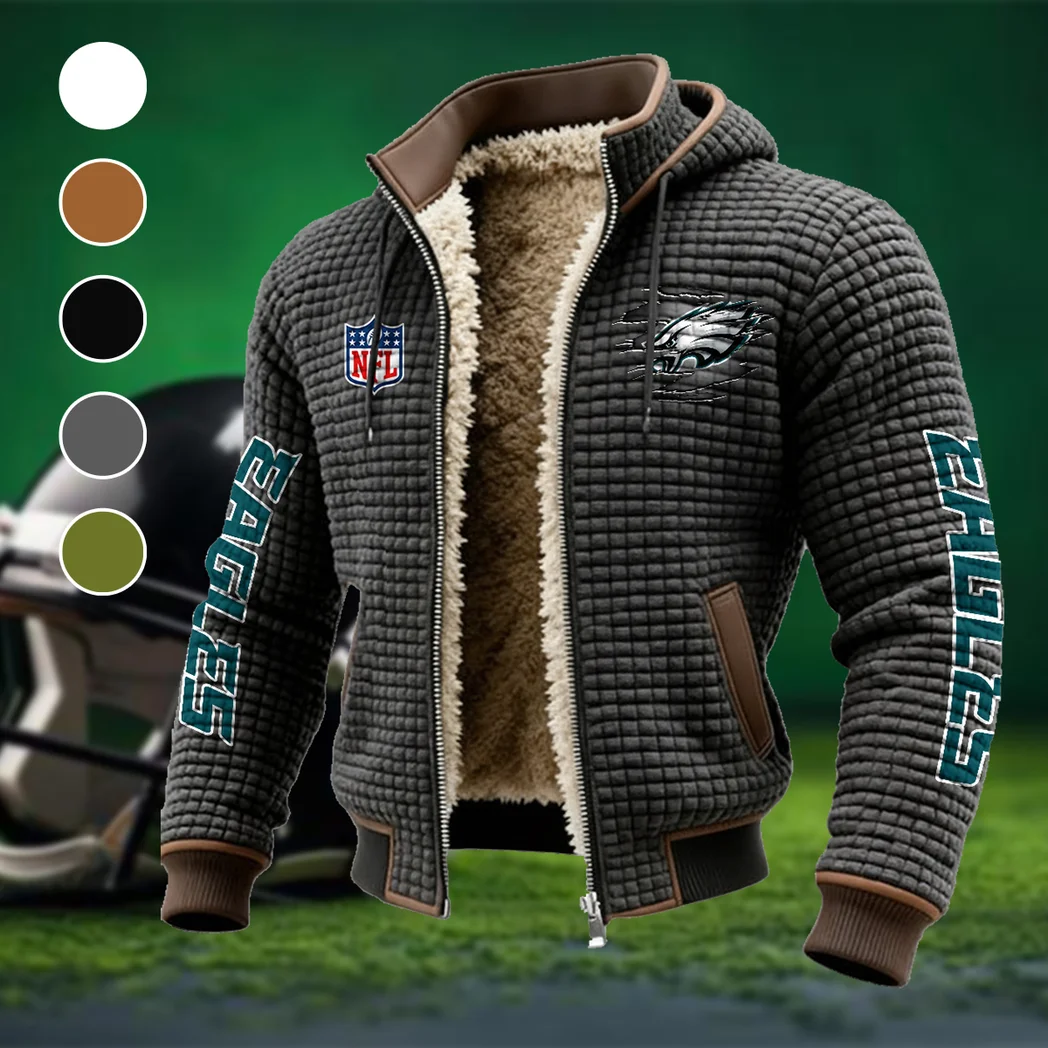 Midnight Talons Fleece-Lined Hooded Jacket, Luxe Cloud-Fleece Hooded Shell HVN1446PE - Grey