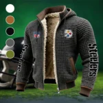 Steel Crew Fleece-Lined Hooded Jacket, High-Density Comfort Fleece HVN1446PS - Grey