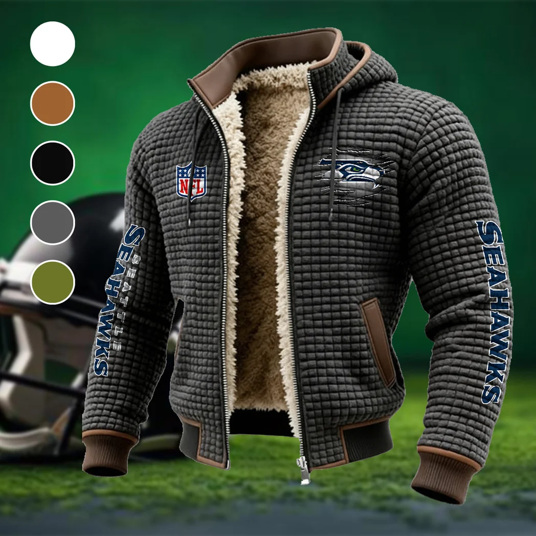 Puget Squad Fleece-Lined Hooded Jacket, Breathable Warmth Sport Jacket HVN1446SS - Grey