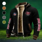 Victory Wings Fleece-Lined Hooded Jacket, Soft-Touch Thermal Outerwear HVN1446TB - Black