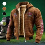 Victory Wings Fleece-Lined Hooded Jacket, Soft-Touch Thermal Outerwear HVN1446TB - brown