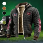 Victory Wings Fleece-Lined Hooded Jacket, Soft-Touch Thermal Outerwear HVN1446TB - Grey