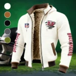 Victory Wings Fleece-Lined Hooded Jacket, Soft-Touch Thermal Outerwear HVN1446TB - White