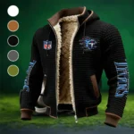 Football Titan Crew Fleece-Lined Hooded Jacket, Warmth-Lock Fleece-Lined Zip HVN1446TT - Black