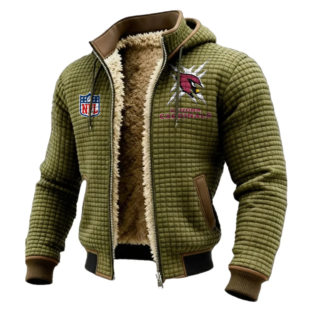 Skyline Squad Fleece-Lined Hooded Jacket, Endurance Sport Thermal Hoody HVN1447AC - Green - Image 2