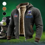 Midnight Stripes Fleece-Lined Hooded Jacket, High-Performance Trail Jacket HVN1447BB - Grey
