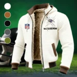 Charm City Squad Fleece-Lined Hooded Jacket, Multi-Sport Winter Active Top HVN1447BR - White