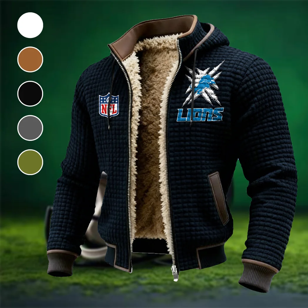 Blue Pride Fleece-Lined Hooded Jacket, Elite Athlete Winter Jacket HVN1447DL - Black