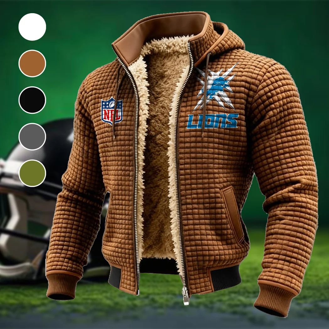 Blue Pride Fleece-Lined Hooded Jacket, Elite Athlete Winter Jacket HVN1447DL - brown