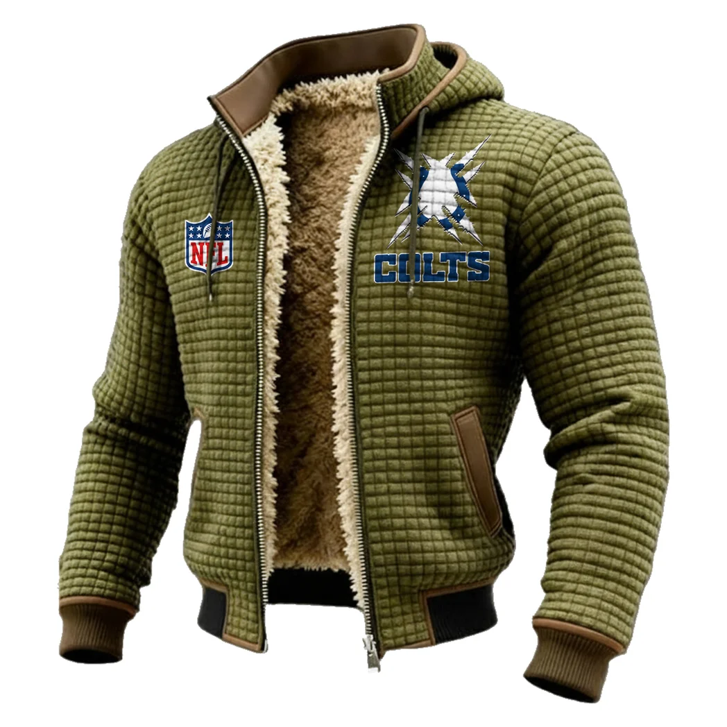 Colt Crew Fleece-Lined Hooded Jacket, Storm-Ready Fleece-Lined Coat HVN1447IC - Green - Image 2