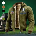 Colt Crew Fleece-Lined Hooded Jacket, Storm-Ready Fleece-Lined Coat HVN1447IC - Green