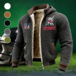 Game Day Squad Fleece-Lined Hooded Jacket, Elemental Guard Sport Jacket HVN1447KC - Grey