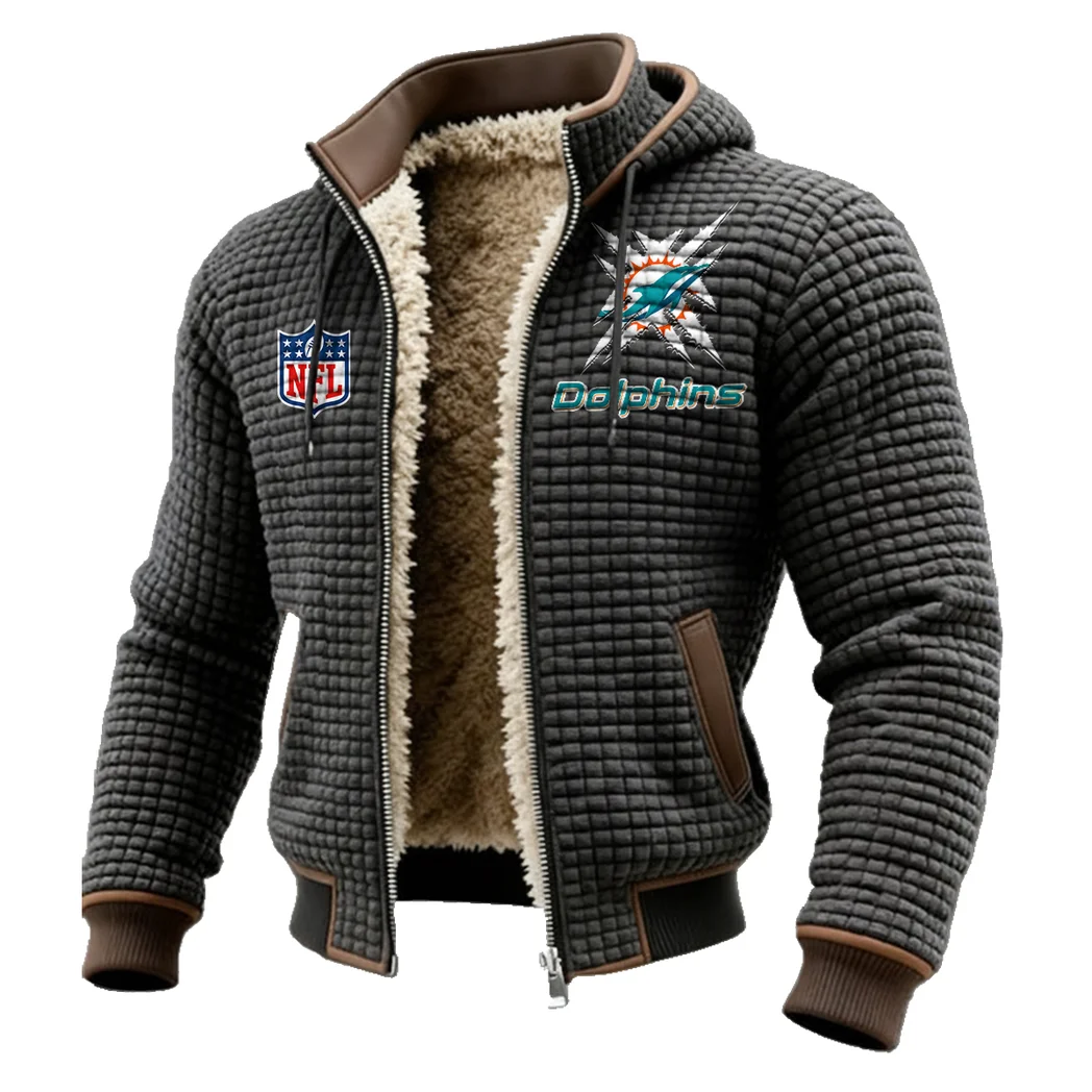 Aqua Pride Fleece-Lined Hooded Jacket, Cold-Snap Defense Jacket HVN1447MD - Grey - Image 2